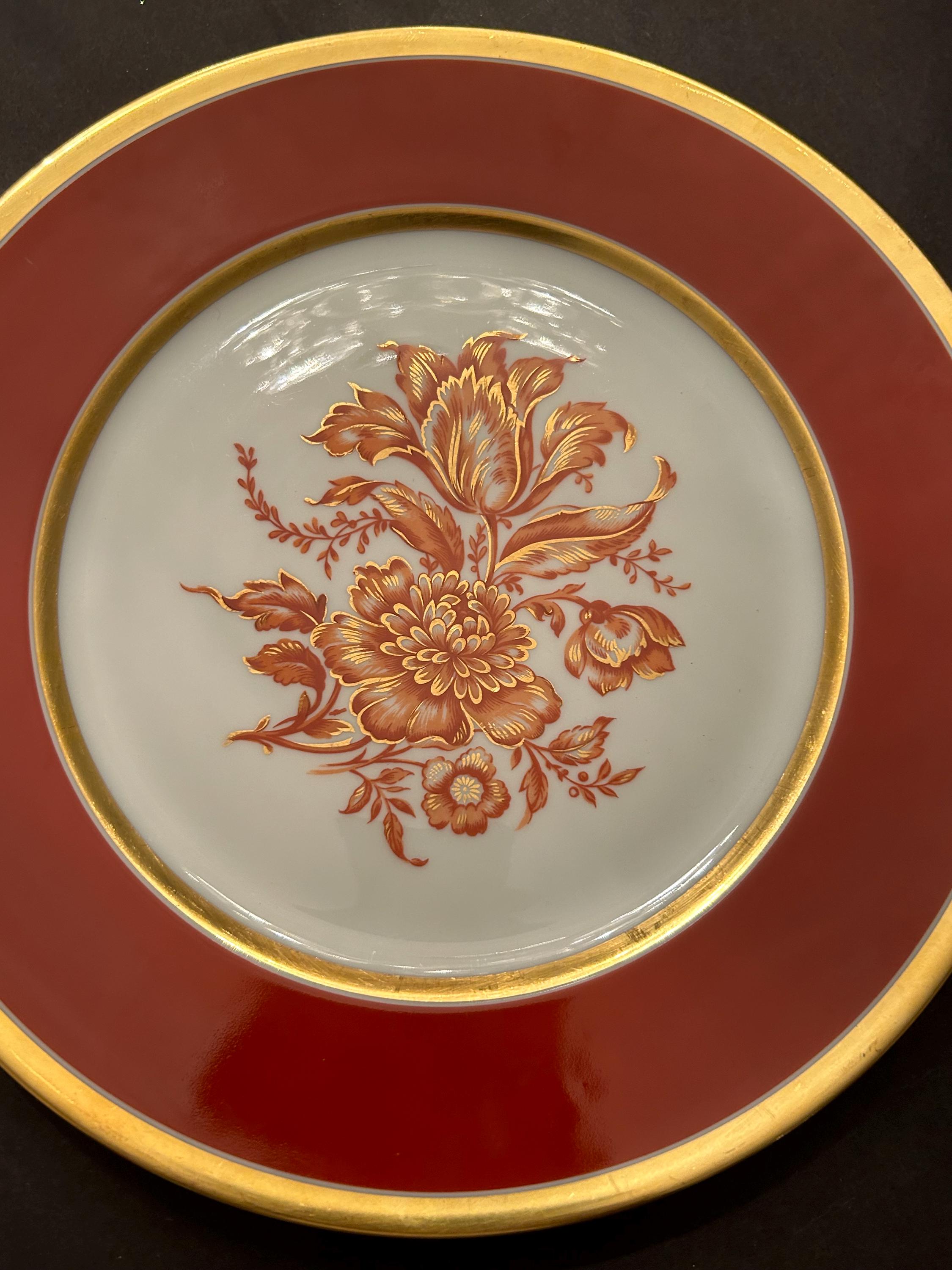 Bernardaud Limoges Paramaribo Pattern Plate 1950's 10.25
