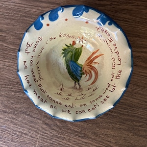 Aller Vale Motto Ware Torquay Pottery Rooster Bowl