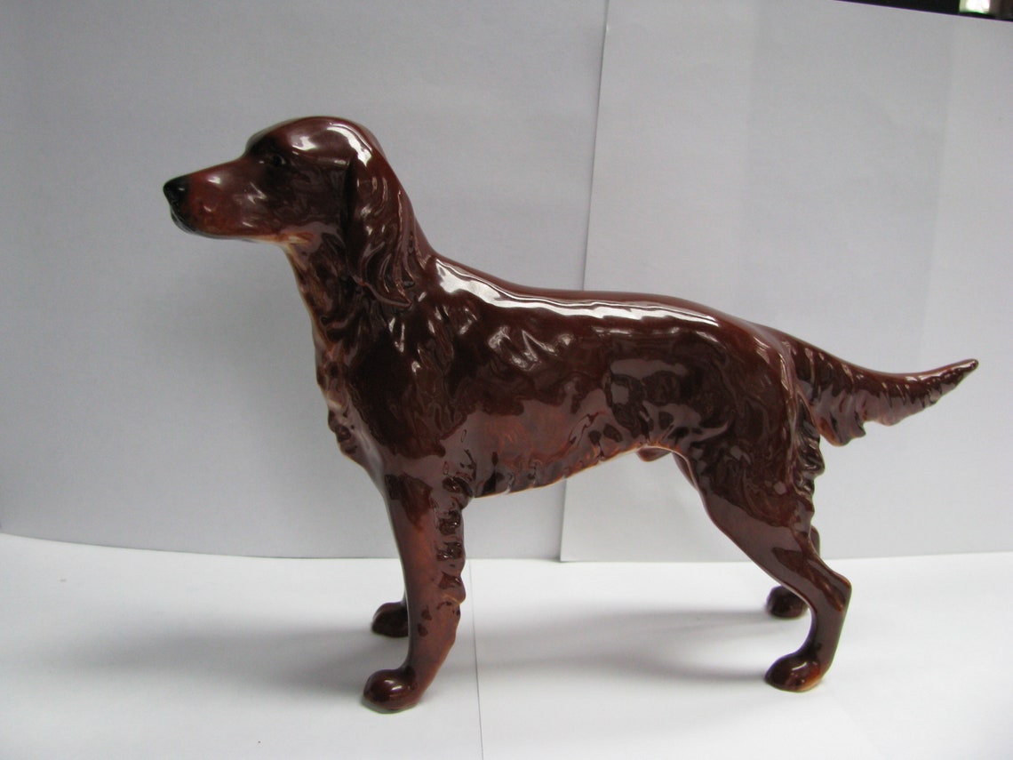 Vintage RARE Goebel Irish Setter Porcelain Figurine Sign CH622 | Etsy