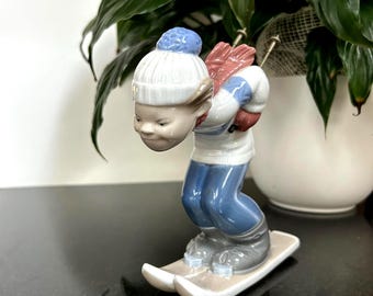 Vintage Lladro Figurine #4970 Skier Puppet Boy - Etsy