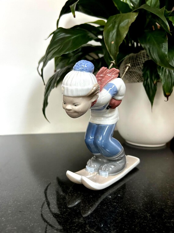 Vintage Lladro Figurine #4970 Skier Puppet Boy - Etsy