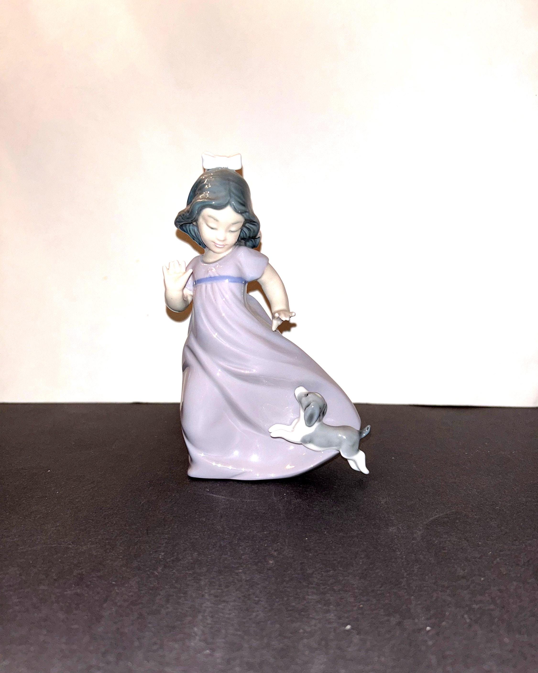 Nao by Lladro - Girl Playing With A Dog - L/N 2036 - Etsy