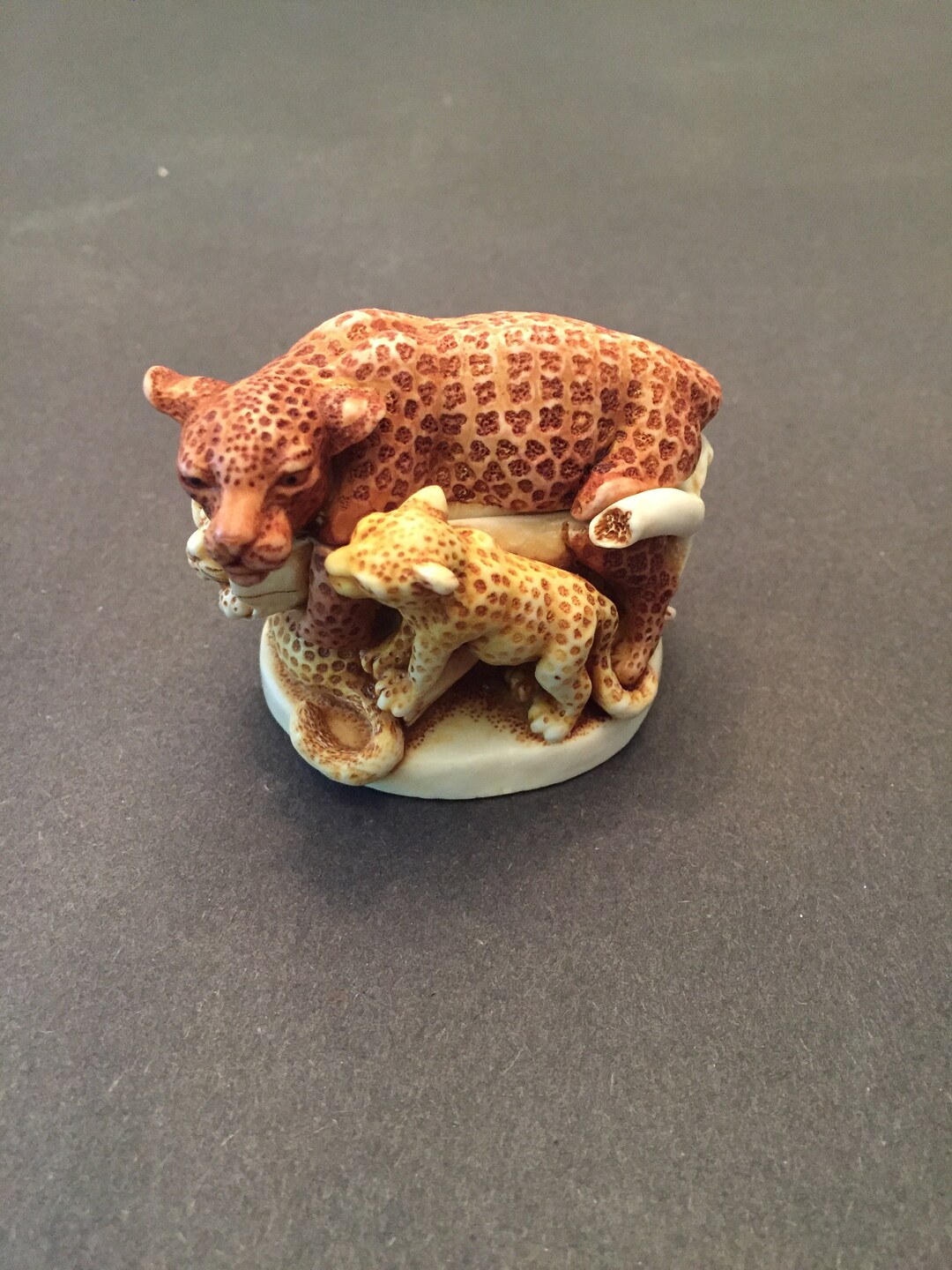 Harmony Kingdom Leopard Figurine Sleepy Hollow Artist Peter