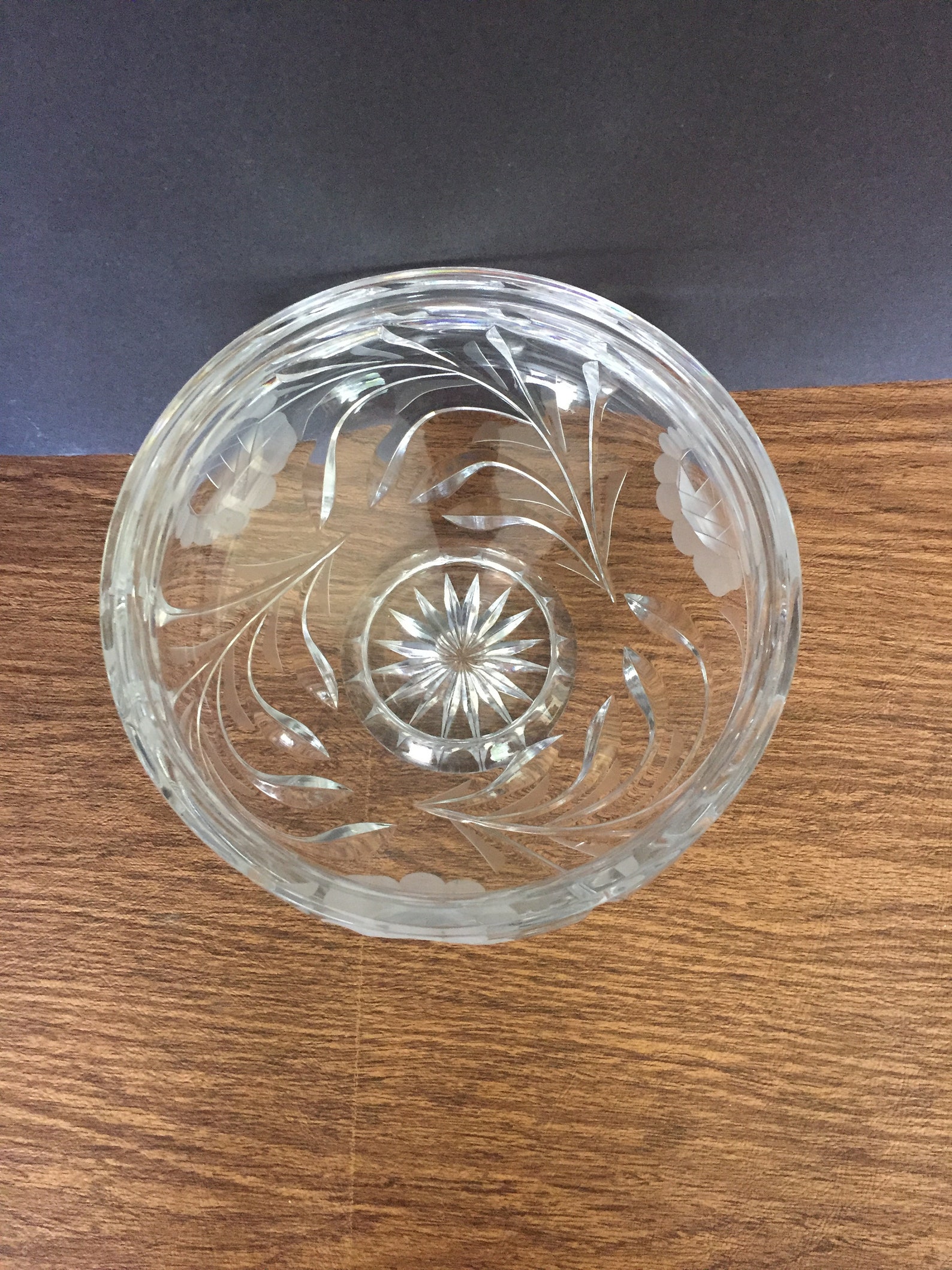 VINTAGE Gorham Crystal Footed Bowl Candy Dish Signed Cut Etsy