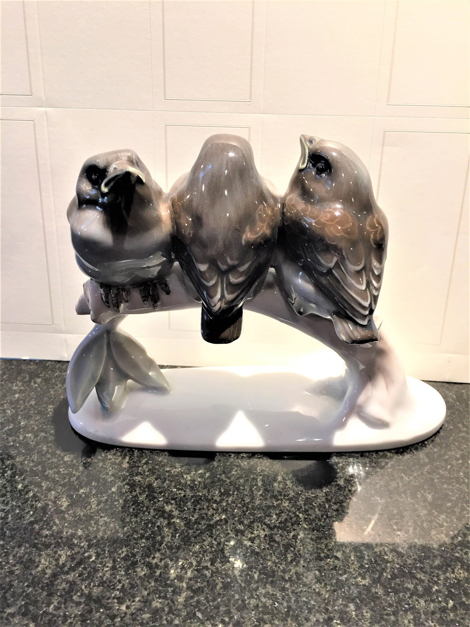 RARE ROSENTHAL Germany Porcelain Figurine 3 Birds on Branch Etsy