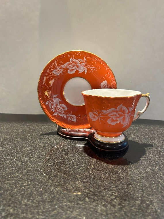 Aynsley Bone China England - Vintage Square Tea Cup and Saucer