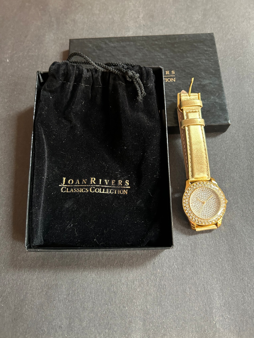 Elegant Joan Rivers Pave CZ and Gold Tone Watch With Gold  display picture 3