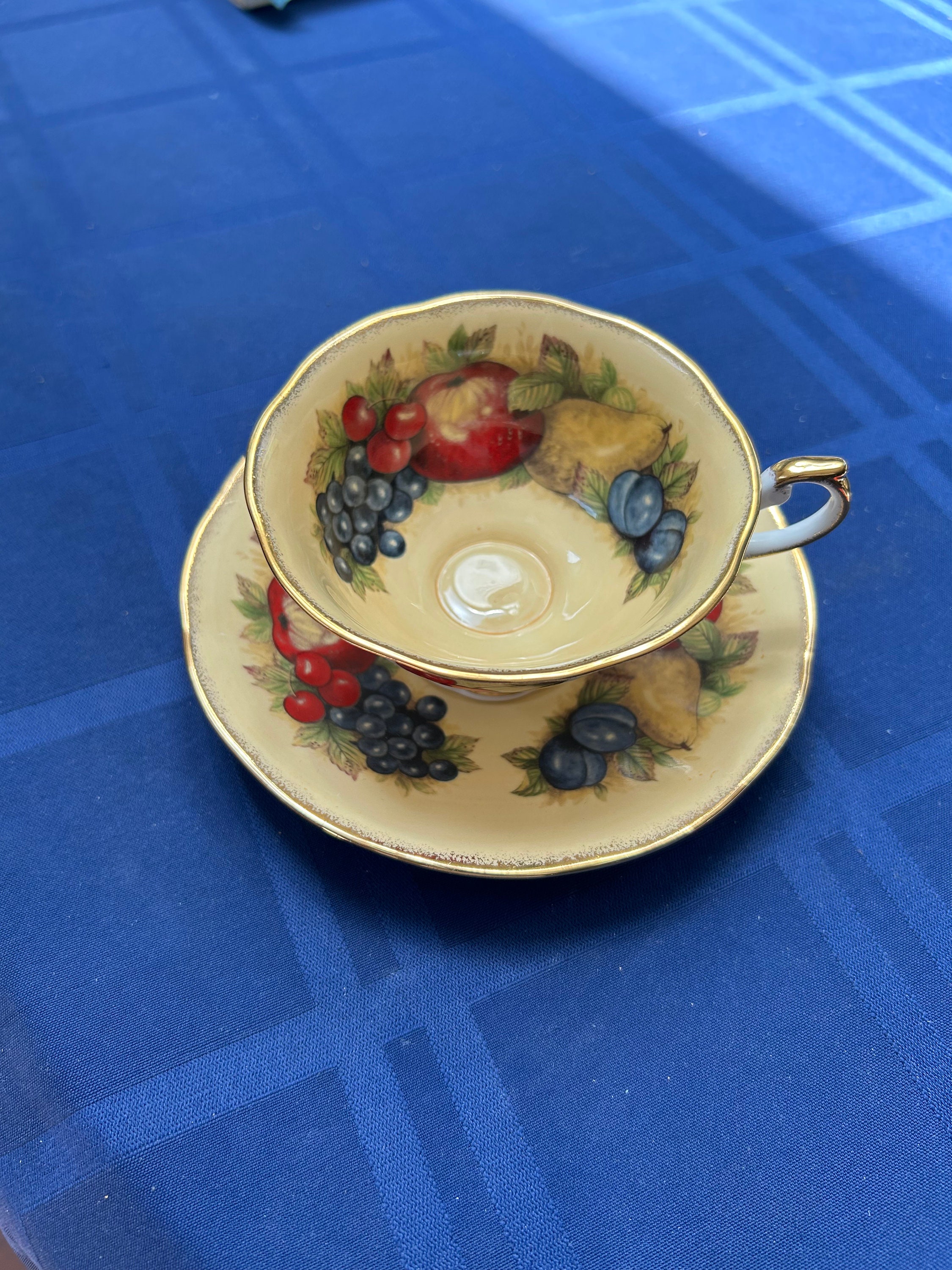 Vintage Queen's Fine Bone China Tea Cup and Saucer - Etsy