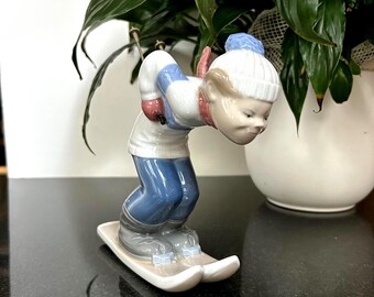 Vintage Lladro Figurine #4970 Skier Puppet Boy - Etsy