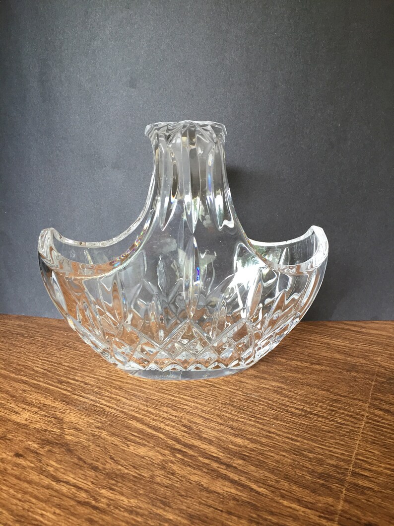 Waterford Crystal Lismore Handled Basket 7 1/2 Diamond & Etsy