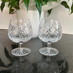 Set of Two Waterford Crystal Waterville Brandy Glasses