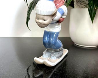 Vintage Lladro Figurine #4970 Skier Puppet Boy - Etsy