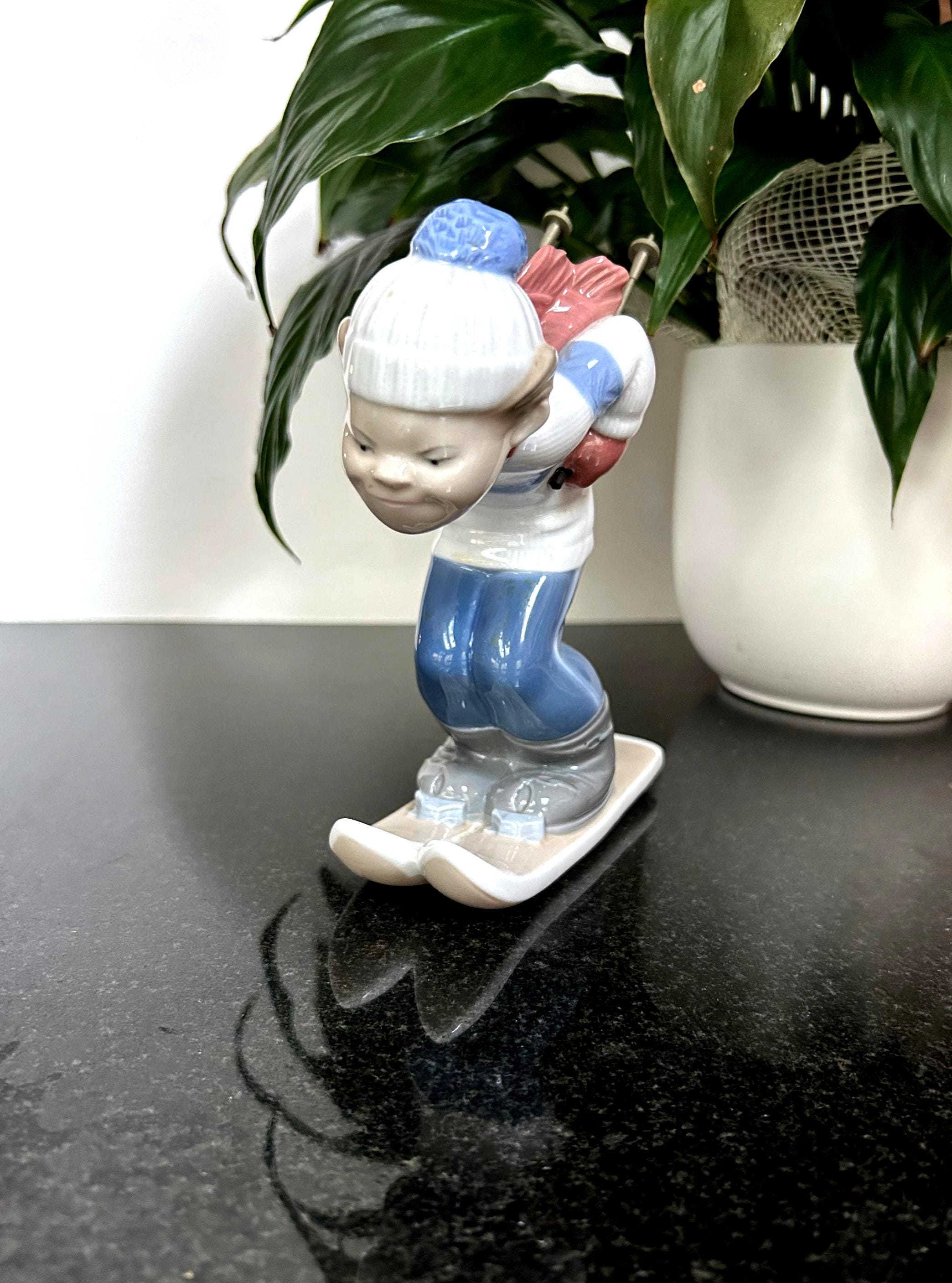 Vintage Lladro Figurine #4970 Skier Puppet Boy - Etsy