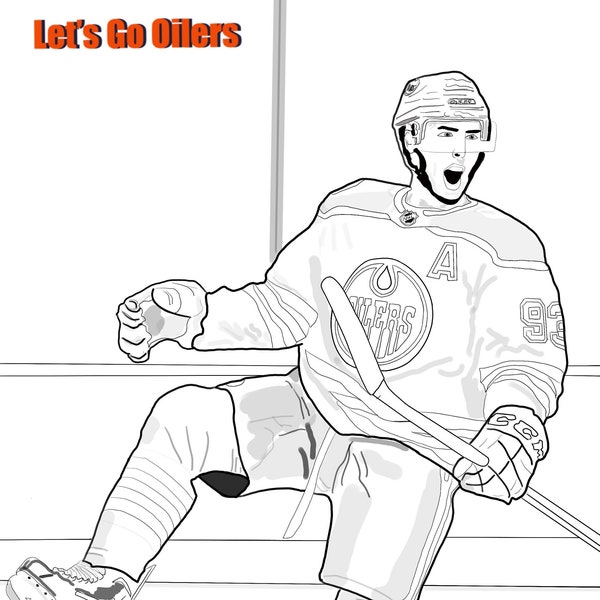 Ryan Nugent Hopkins | Edmonton Oilers | NHL playoffs 2023 | Sports art | Kids coloring pages | Children art | NHL | Connor Mcdavid |