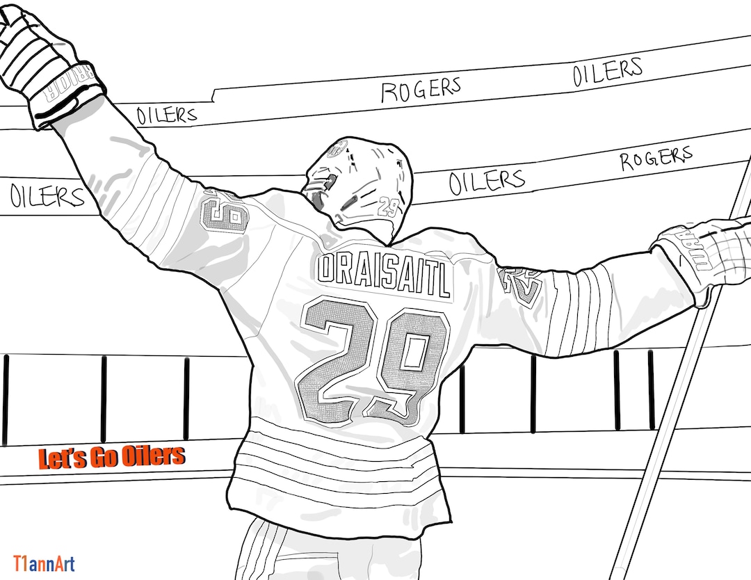 Leon Draisaitl Edmonton Oilers Coloring Pages Colouring Pages