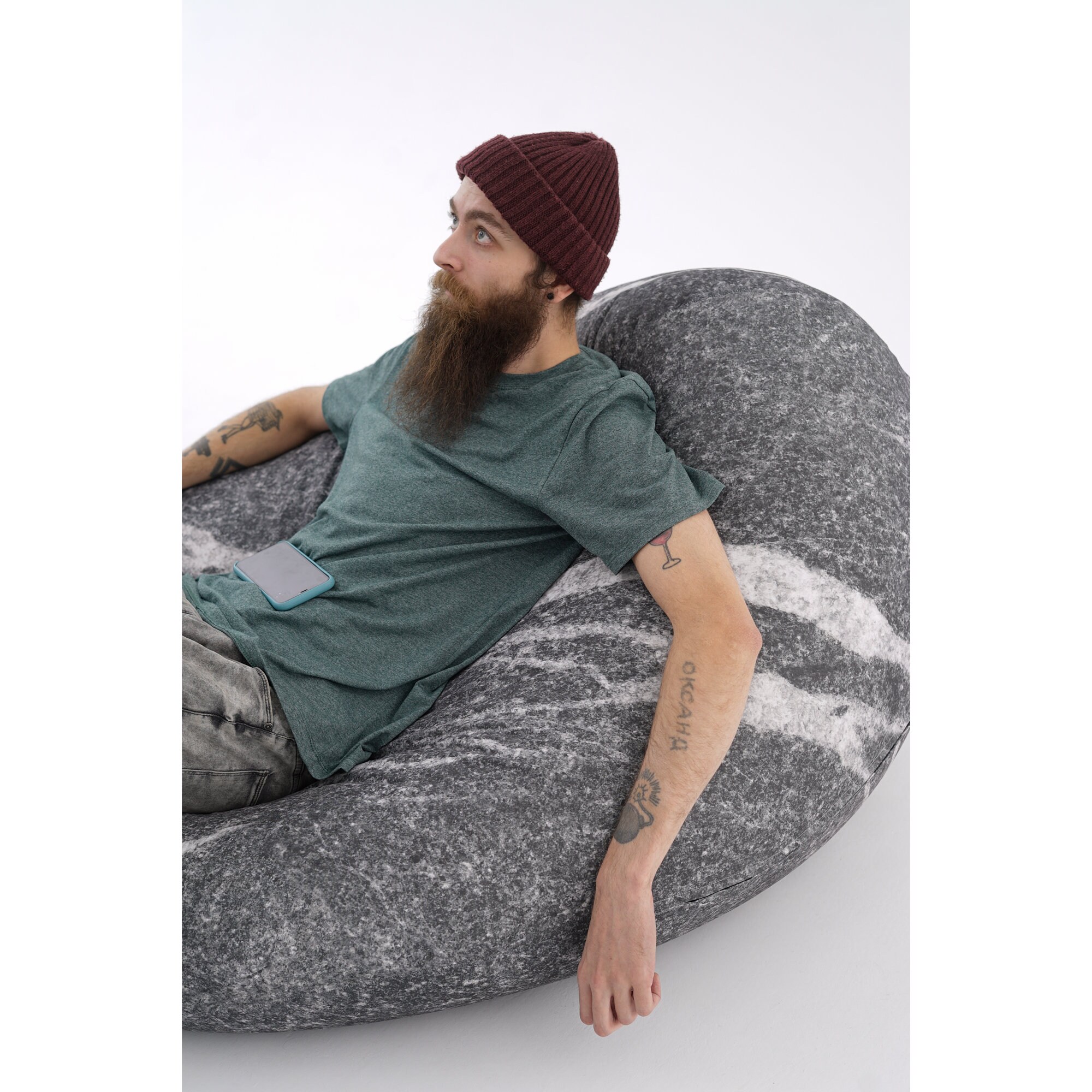 With Filling. Outdoor KATSU Bean Bag Chair. Model Ordjo. Foam