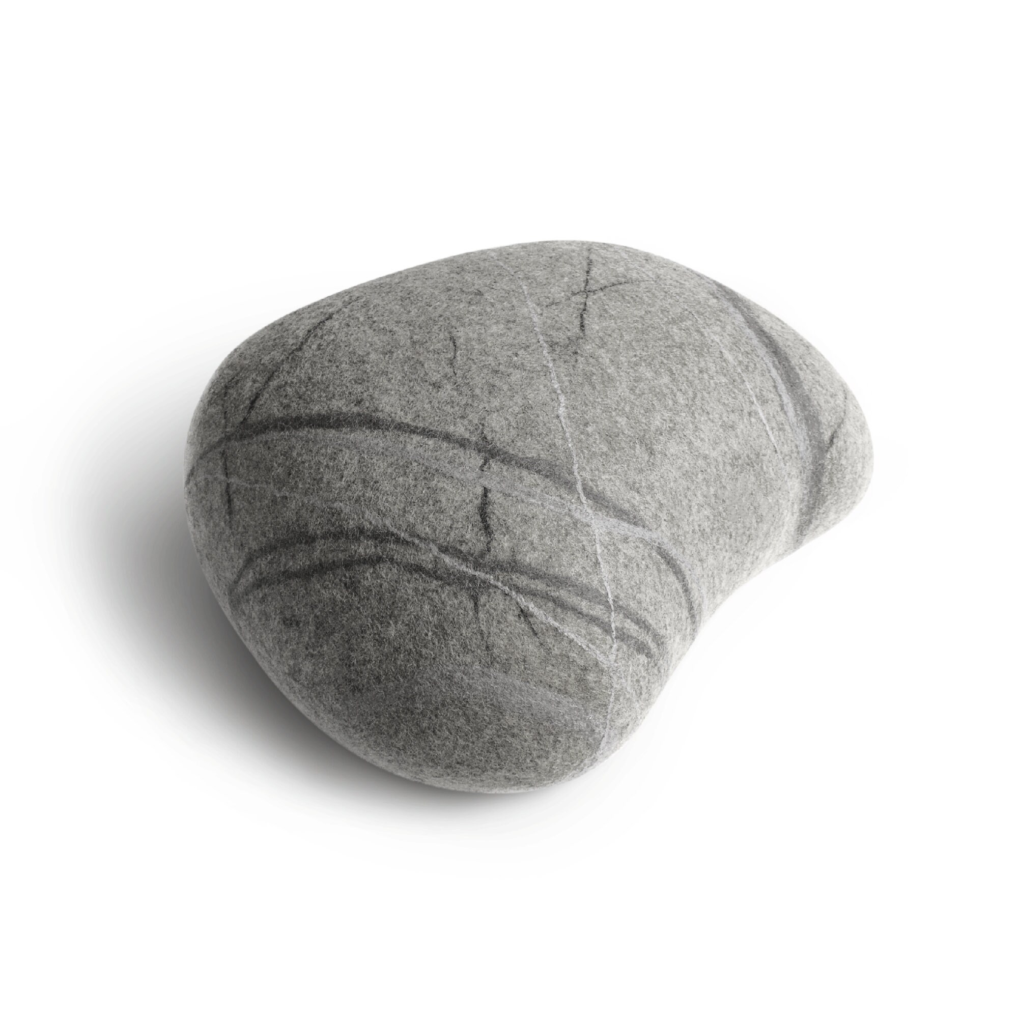 Natural felted wool. Soft stonepouf. Model *Scandinavian Stone*. Like