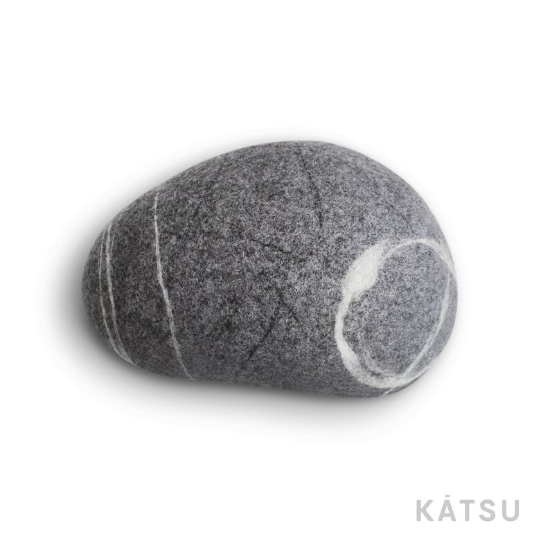 Natural Felted Wool. Soft Stonepouf. Model celtic Stone. Etsy