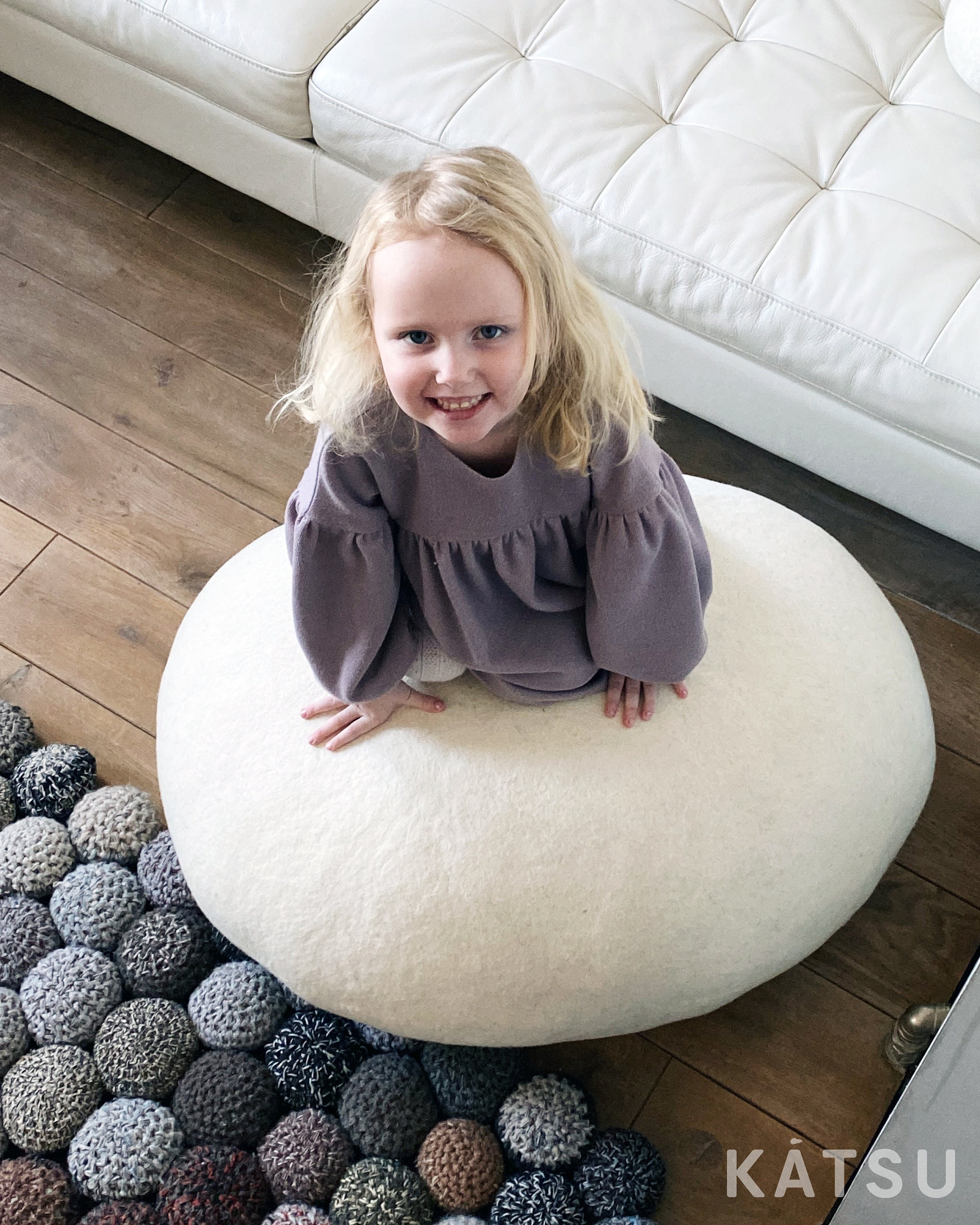 Floor Cushion Pebble Pillows, Wool Pillows, Stone Cushion, Footstool  Ottoman Rock, Pouf Stones Set solid Rocks by KATSU 