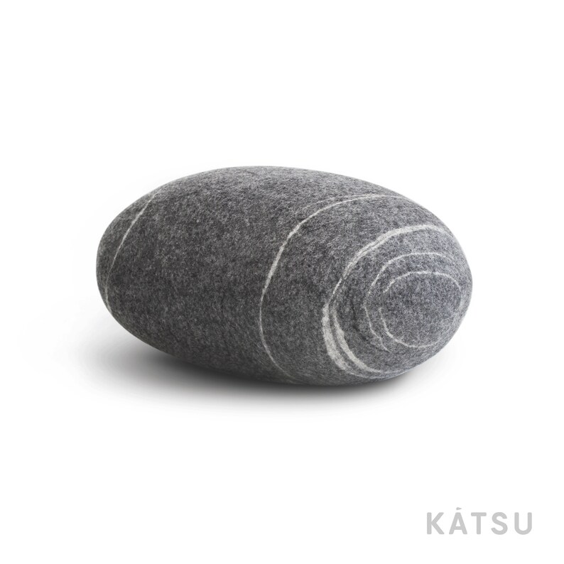 Natural Felted Wool. Soft Stonepouf. Model celtic Stone. Etsy
