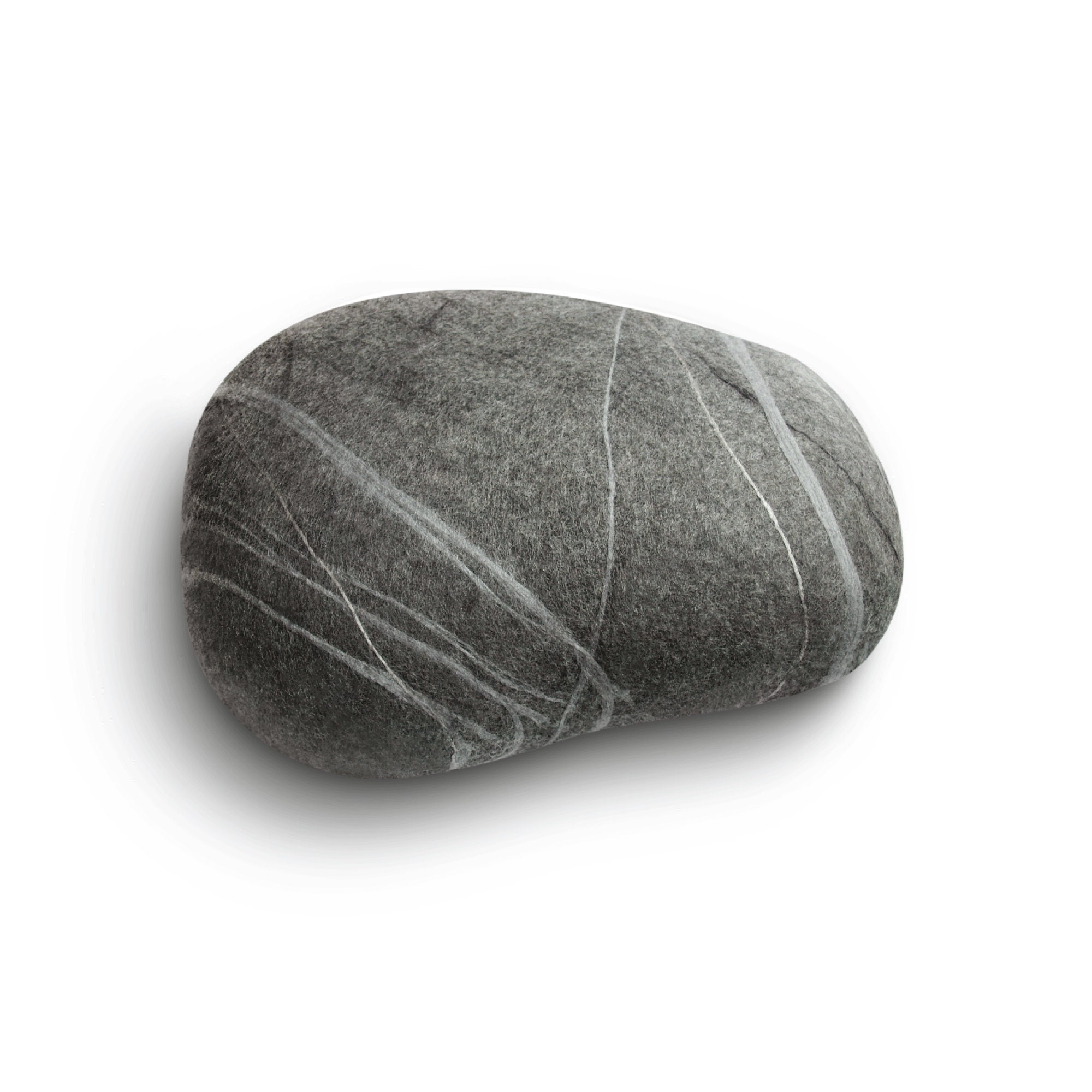 Natural felted wool. Soft stonepouf. Model *Scandinavian Stone*. Like
