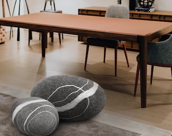 Natural felted wool. Sea Set. Like real stones. KATSU is a wool cushions, pillows, ottomans and poufs.