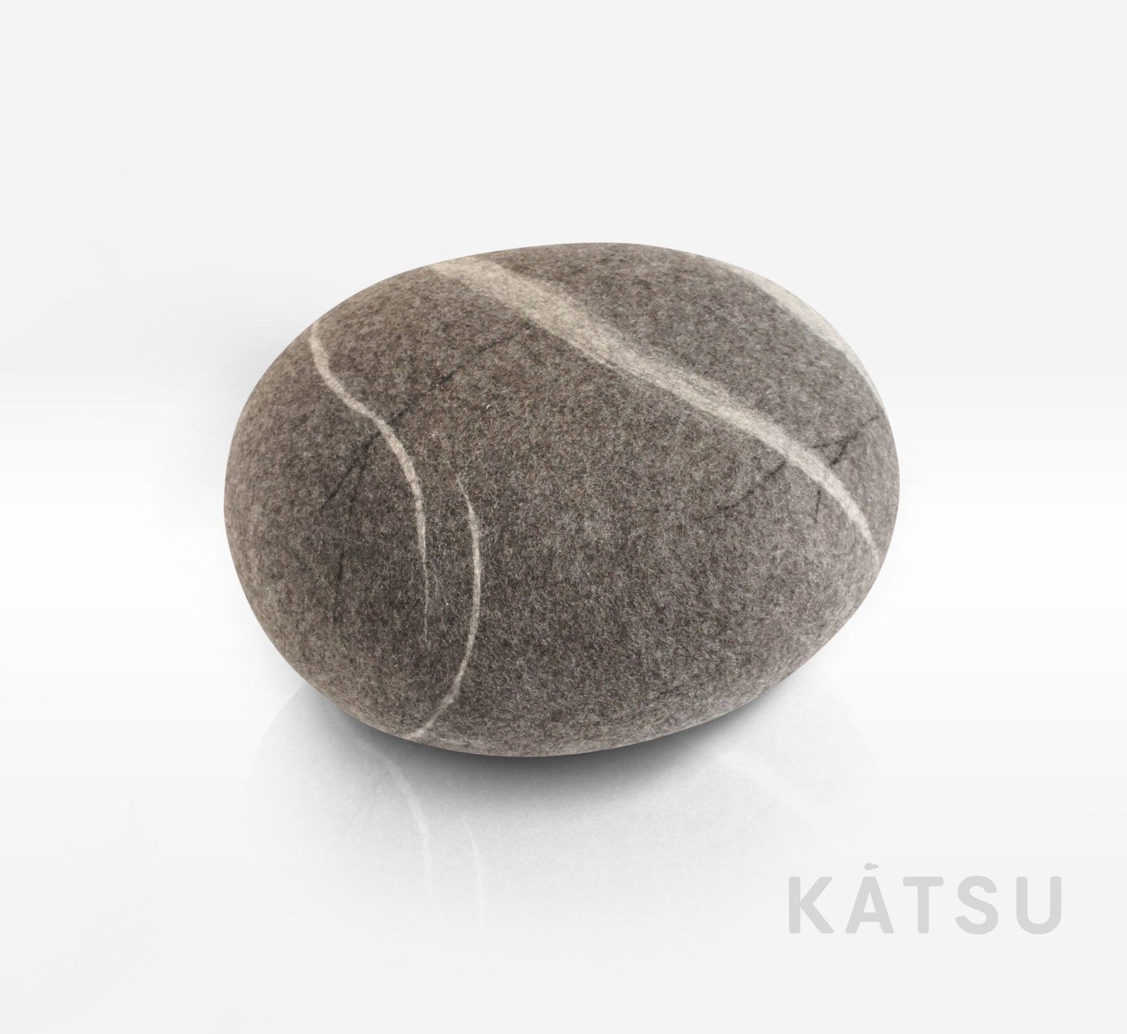 Natural Felted Wool. Soft Stonepouf. Model ketu. Etsy