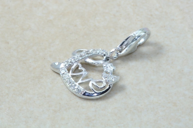 Made from Solid Cast Sterling Silver. Love Heart Silver Charm