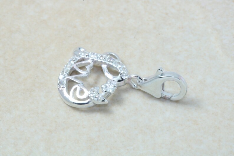 Made from Solid Cast Sterling Silver. Love Heart Silver Charm