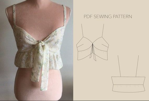 Babydoll Crop Top PDF Sewing Pattern SIZE 34-48 | Etsy
