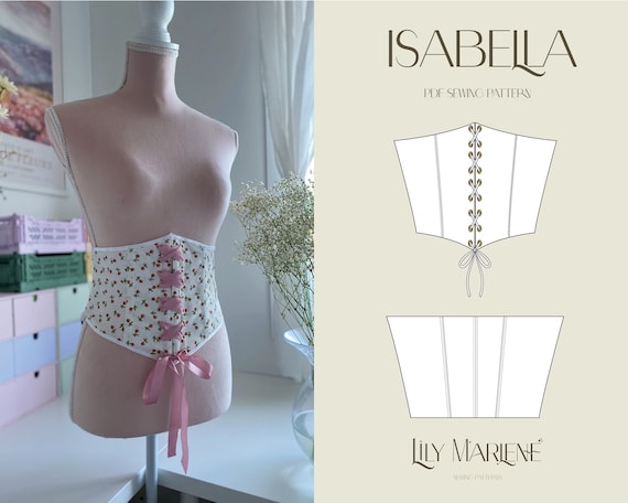 Isabella Waist Cincher Corset Belt PDF Sewing Pattern Size 4-24 UK 