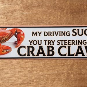 Driving Crab Bumper Sticker