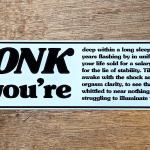 Honk If You&#39;re In An Existential Crisis Bumper Sticker