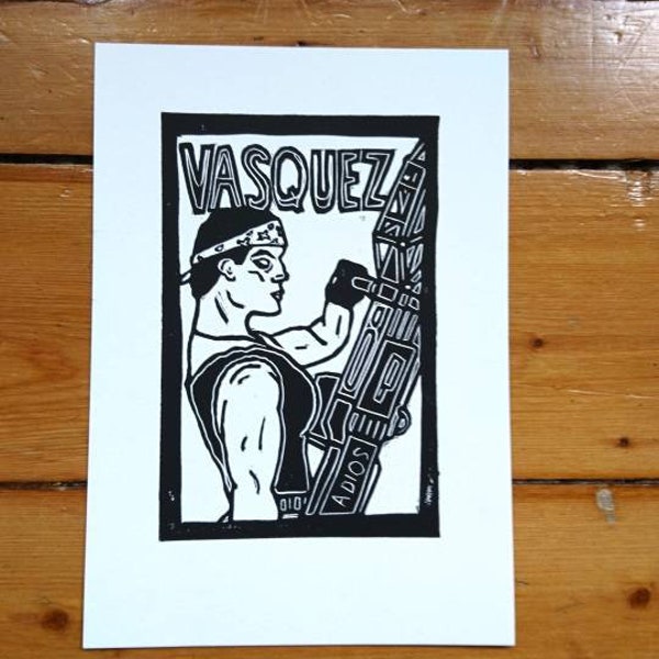 Vasquez Linocut Print