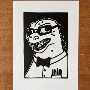 Nerdzilla Linosnede afdrukken