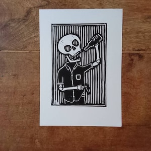 Breakfast Linocut Print