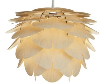 Wood pendant light | wooden lamp | wood ceiling light | veneer lamp - Woolights