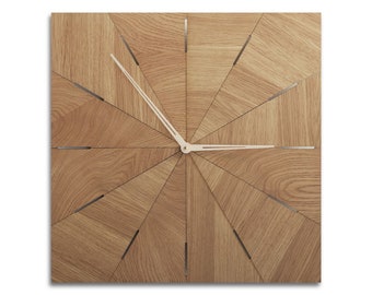 oversized wall clock - square wall clock - wood clock - modern clocks for wall - large wall clock - unique wall clock - living room clock