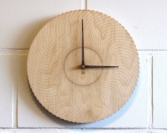modern wall clock | clock made of plywood | wooden wall clock | contemporary clock N7