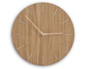 Wooden clock for wall - mid century wall clock - wood clock - modern wall clock - silent clock