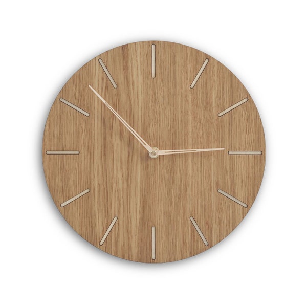 Horloge murale en bois moderne