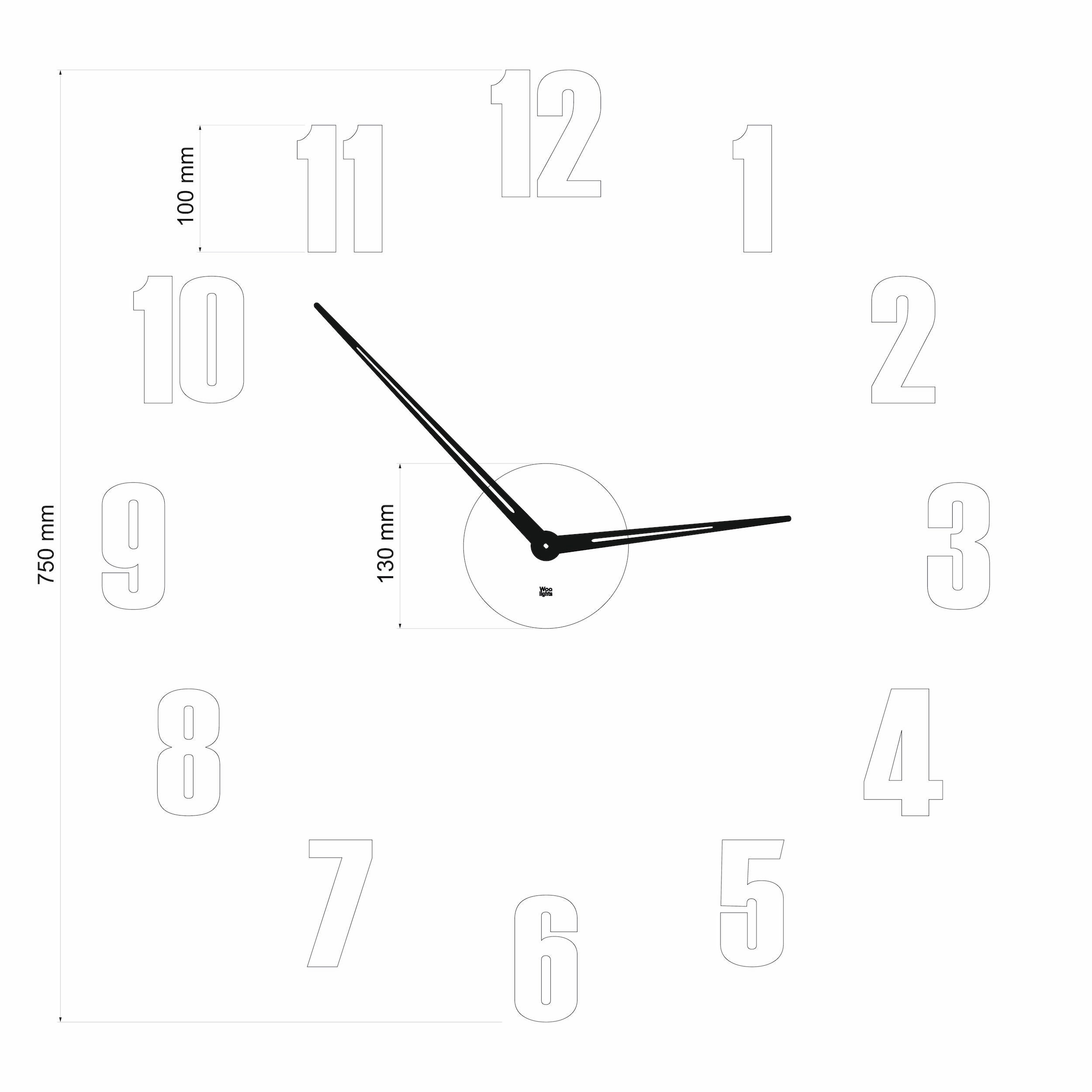 Oversized Wall Clock Large Wall Clock Big Oak Clock Etsy