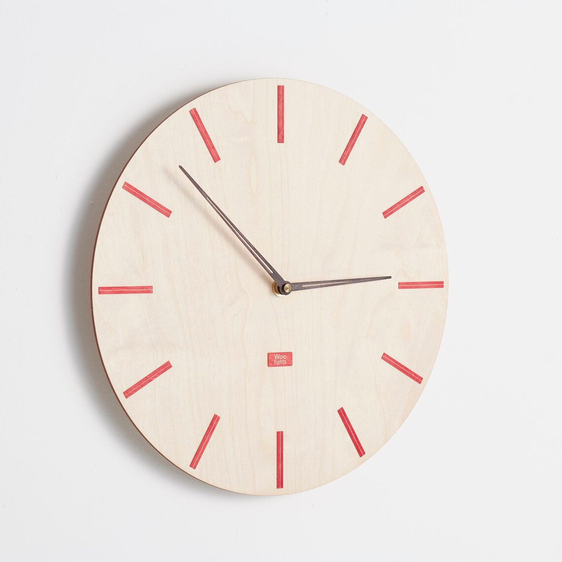 Modern wall clock Scandinavian minimalist design. Wood clock Etsy