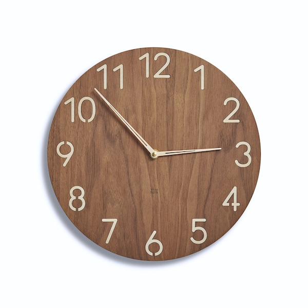 horloge murale en bois horloge moderne horloge bois horloge de bureau pour mur design moderne horloge unique horloge originale avec numéros