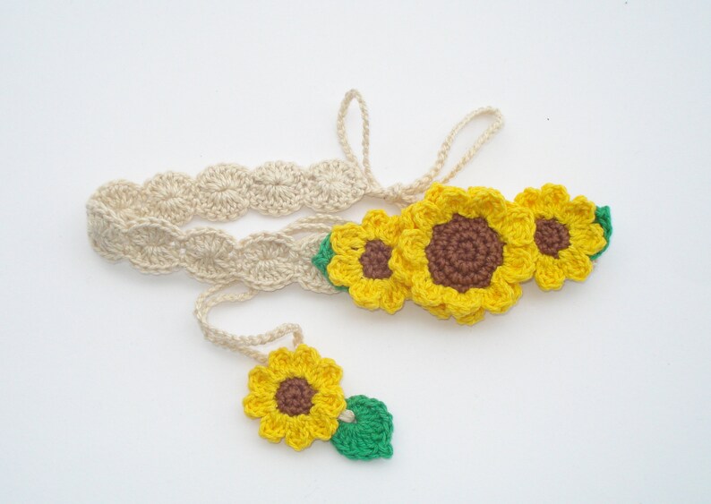 sunflower headband baby