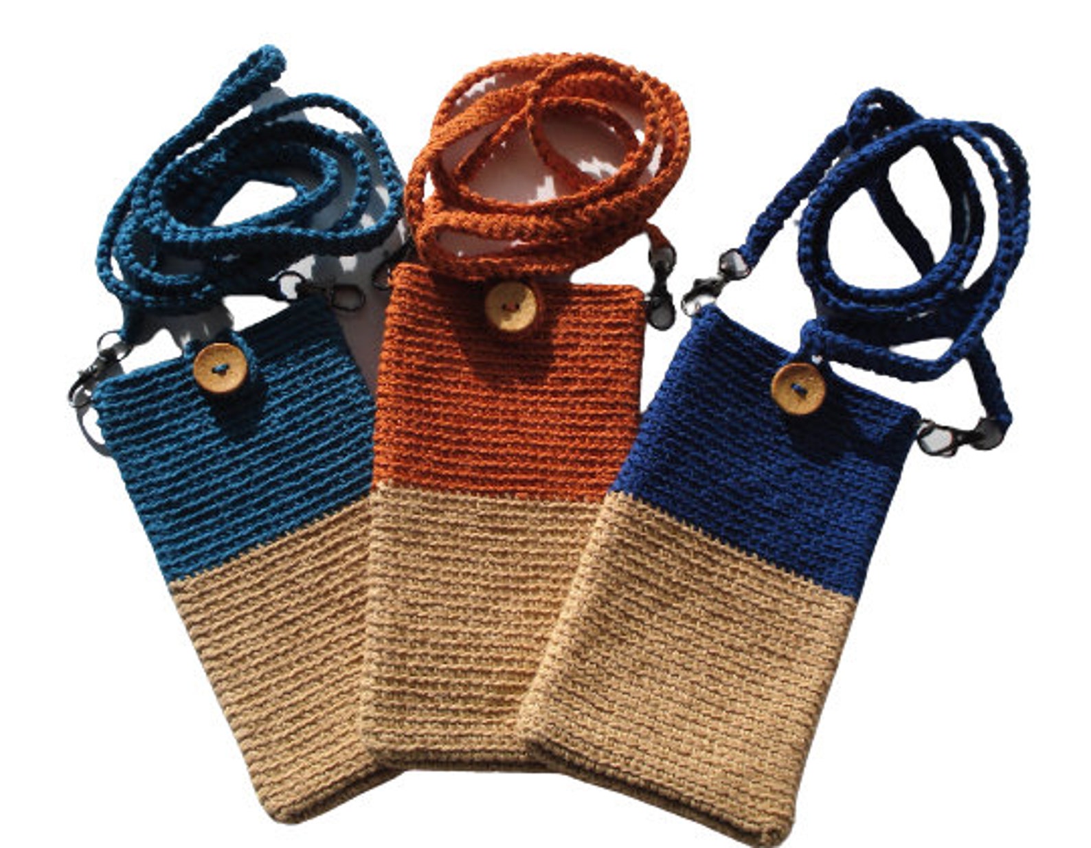 Crochet Cell Phone Bag Cell Phone Pouch Cotton Cell Phone Etsy