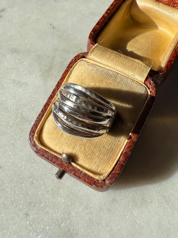 Vintage Sterling Silver Hammered Ring Size 6, Vintage Ring, .925 Sterling Silver, Estate Jewelry, Sterling Ring