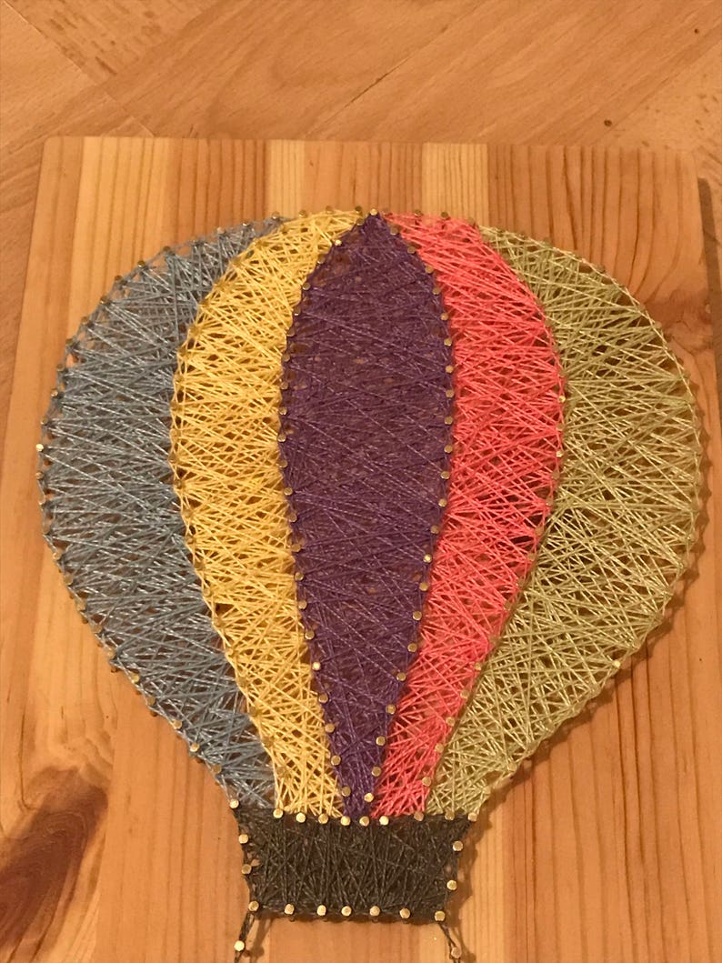 Hot Air Balloon String Art Nursery String Art Baby Decor. Etsy