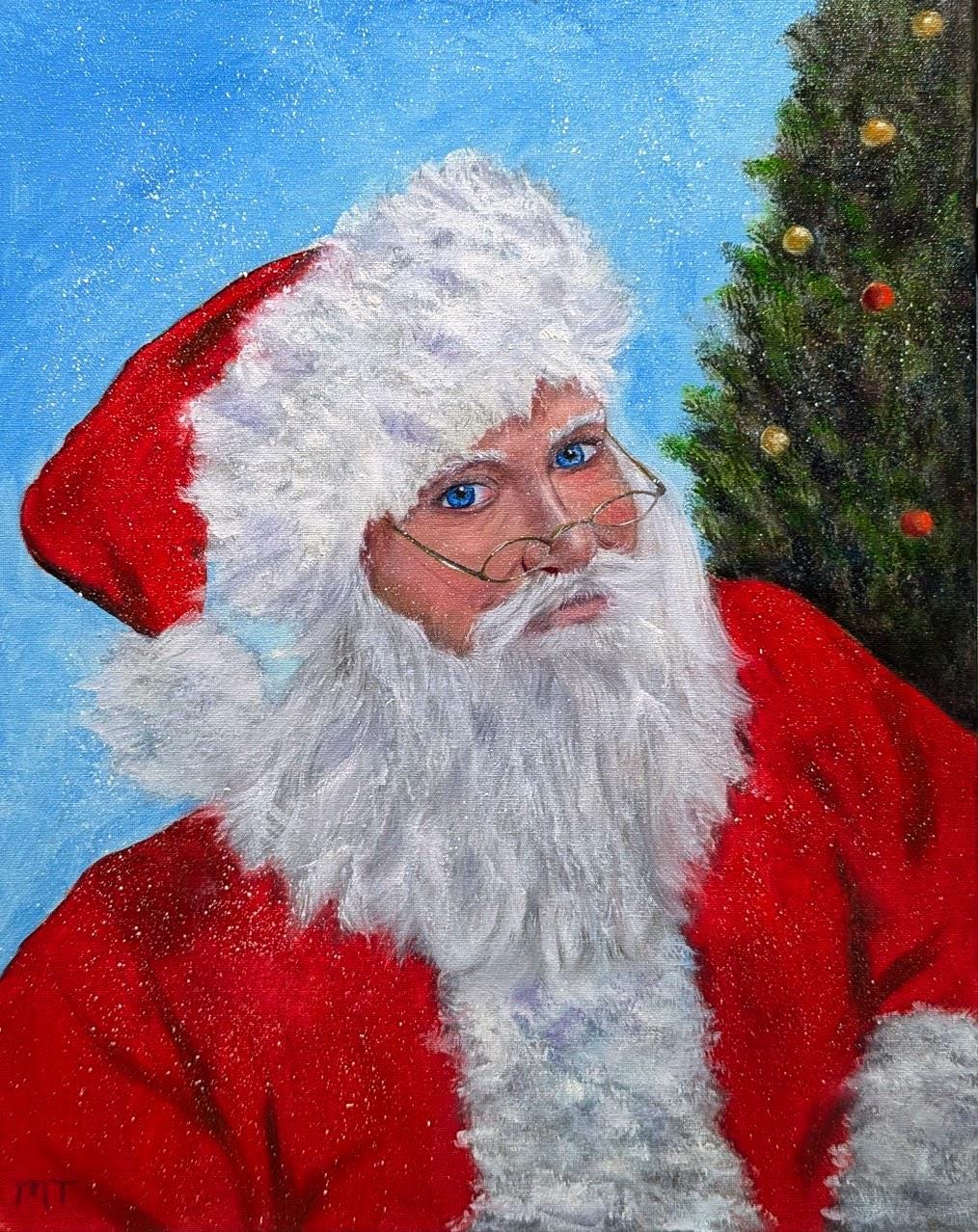 Santa Claus Original Oil Painting - Etsy