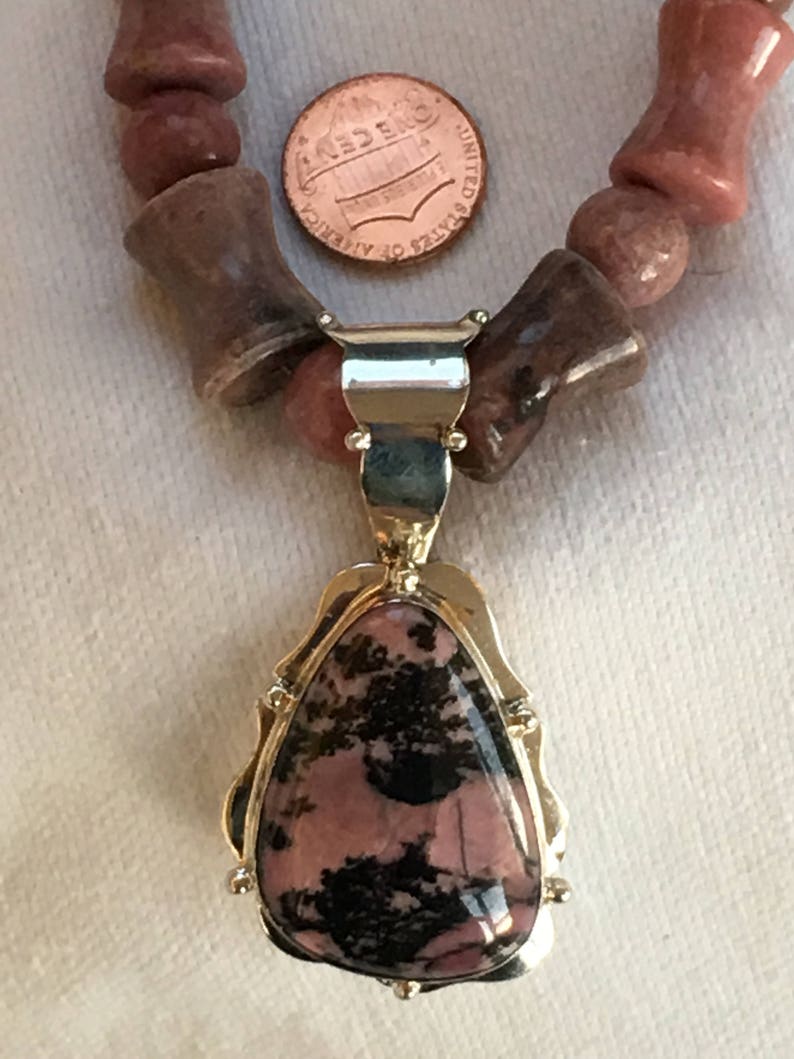 Vintage Dtr Desert Rose Trading JAY KING Set RHODONITE Pendant Etsy